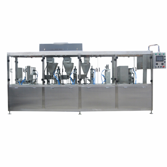 vertical form, fill & seal machines for four corner ceal pouches