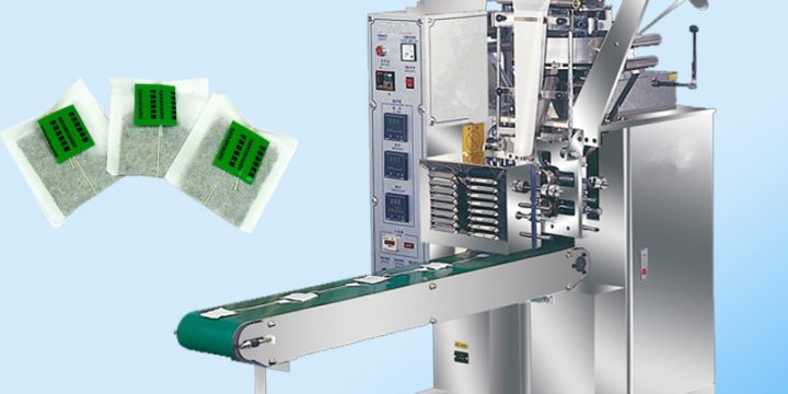 tea bag packing machine with thread and tag