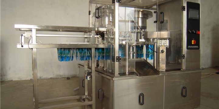 QP-2000 Automatic stand up bag liquid filling capping machine